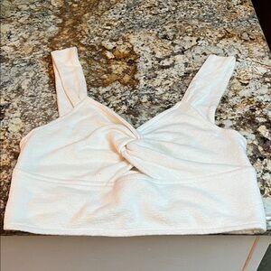 Madewell White Textured Top